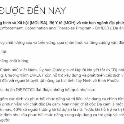 Dự án Thực thi Chính sách và Trị liệu cho Người khuyết tật (DIRECT)