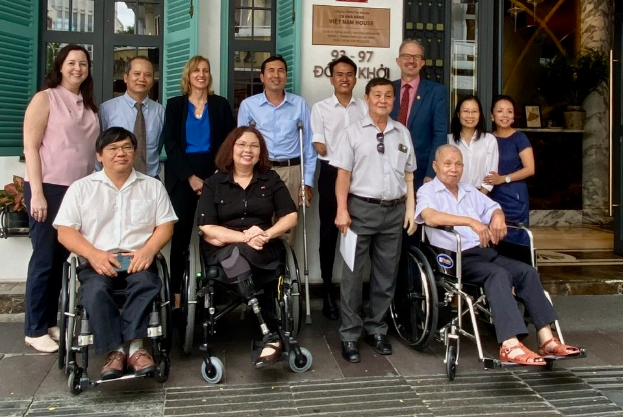 Sen. Tammy Duckworth (second from left – on wheelchair)