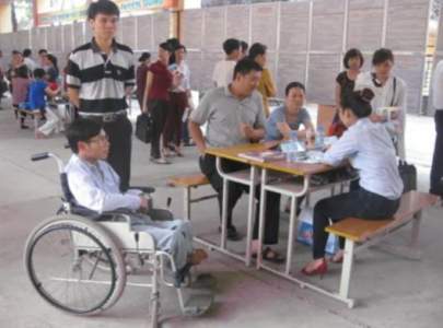 People participating in job fair