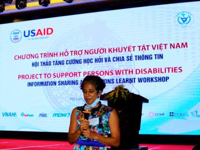 Ms. Ritu Tariyal, USAID/Vietnam, delivered a keynote at the conference